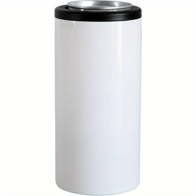 1 Pack 12oz Sublimation Slim Skinny Can Cooler Stainless Steel Double Wall Insulated Skinny Beer Can Holder Sublimation Tumbler Beer Can Cooler