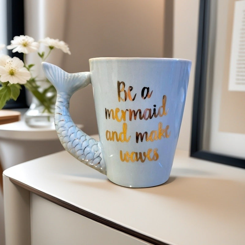 Practical Mermaid Shaped Mug, Gift for a Friend, 10 ounce Mug