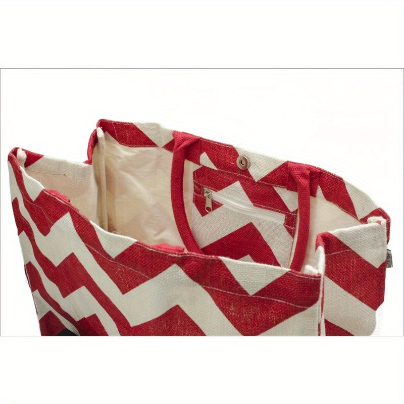 Red bag, beach bag easy to go out, easy to carry