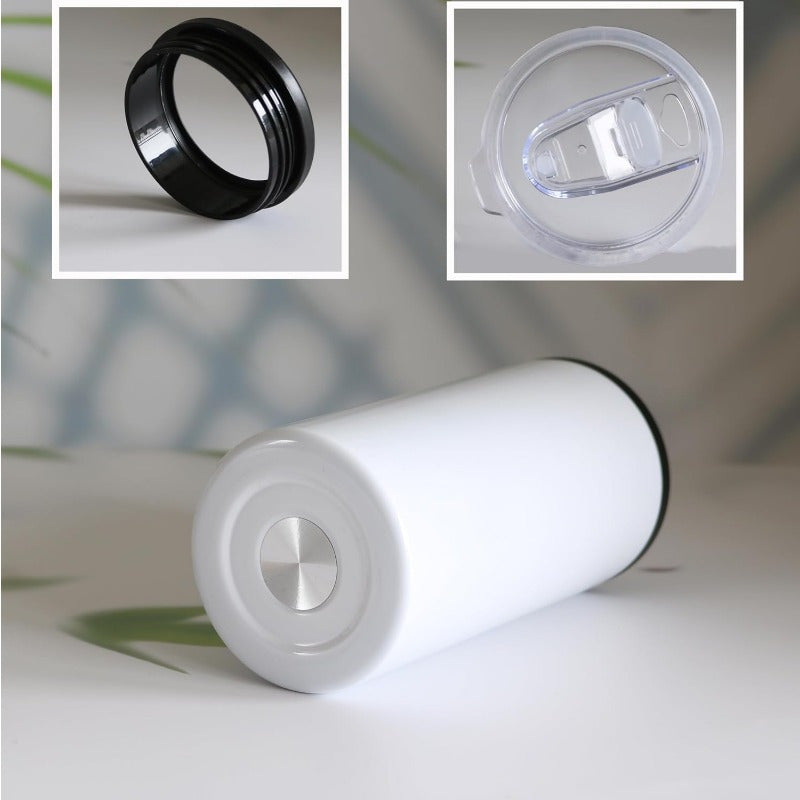 1 Pack 12oz Sublimation Slim Skinny Can Cooler Stainless Steel Double Wall Insulated Skinny Beer Can Holder Sublimation Tumbler Beer Can Cooler