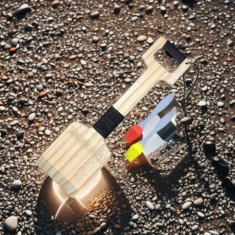 Wood Grill Scraper, Soild Oak Wooden Grill Brush, Grill Scraper for Outdoor Grill, Bristle Free Grill Scrapers, Grill Grate Cleaner Safe Wood Grill Brusher,Suitable for outdoor camping, barbecue