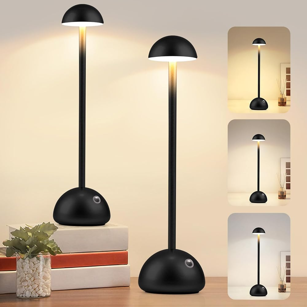 【Modern Style】Minimalist Black Desk Lamp - Adjustable Brightness, Ideal for Home & Office Lighting