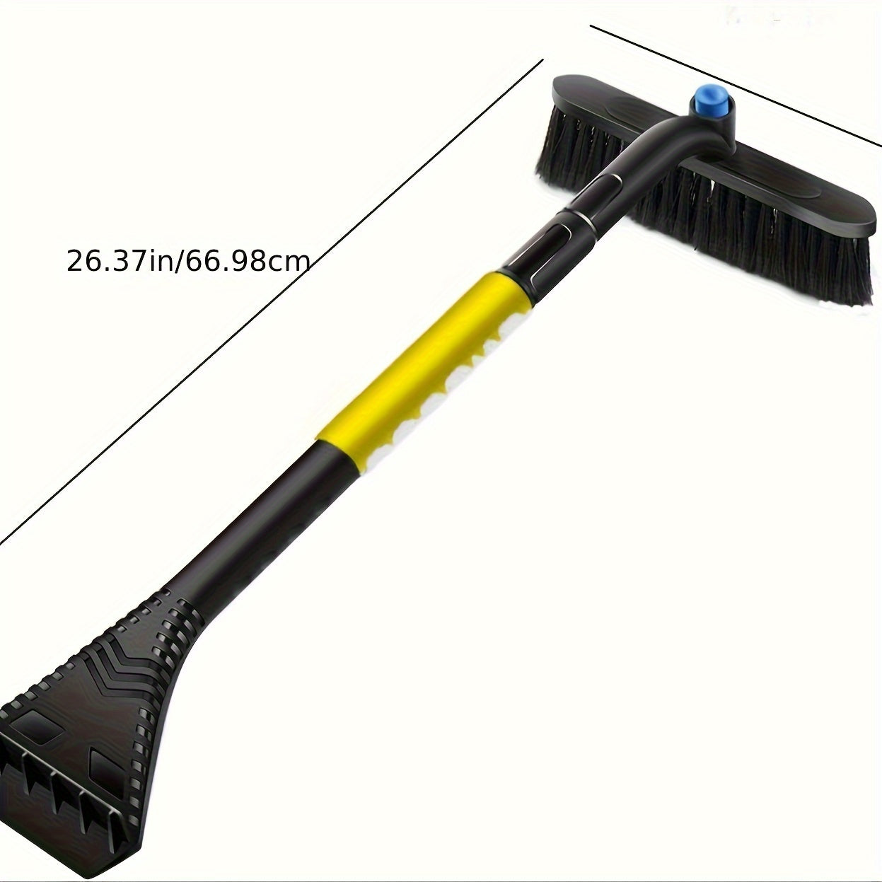 26-inch 3-in-1 Automotive Telescopic Snow Shovel and Brush for Cars SUV Trucks, Removable Scratch-Free Snow Shovel with Ergonomic Foam Handle, Swivel PVC Brush Heads for Car Windshield PVC Brush