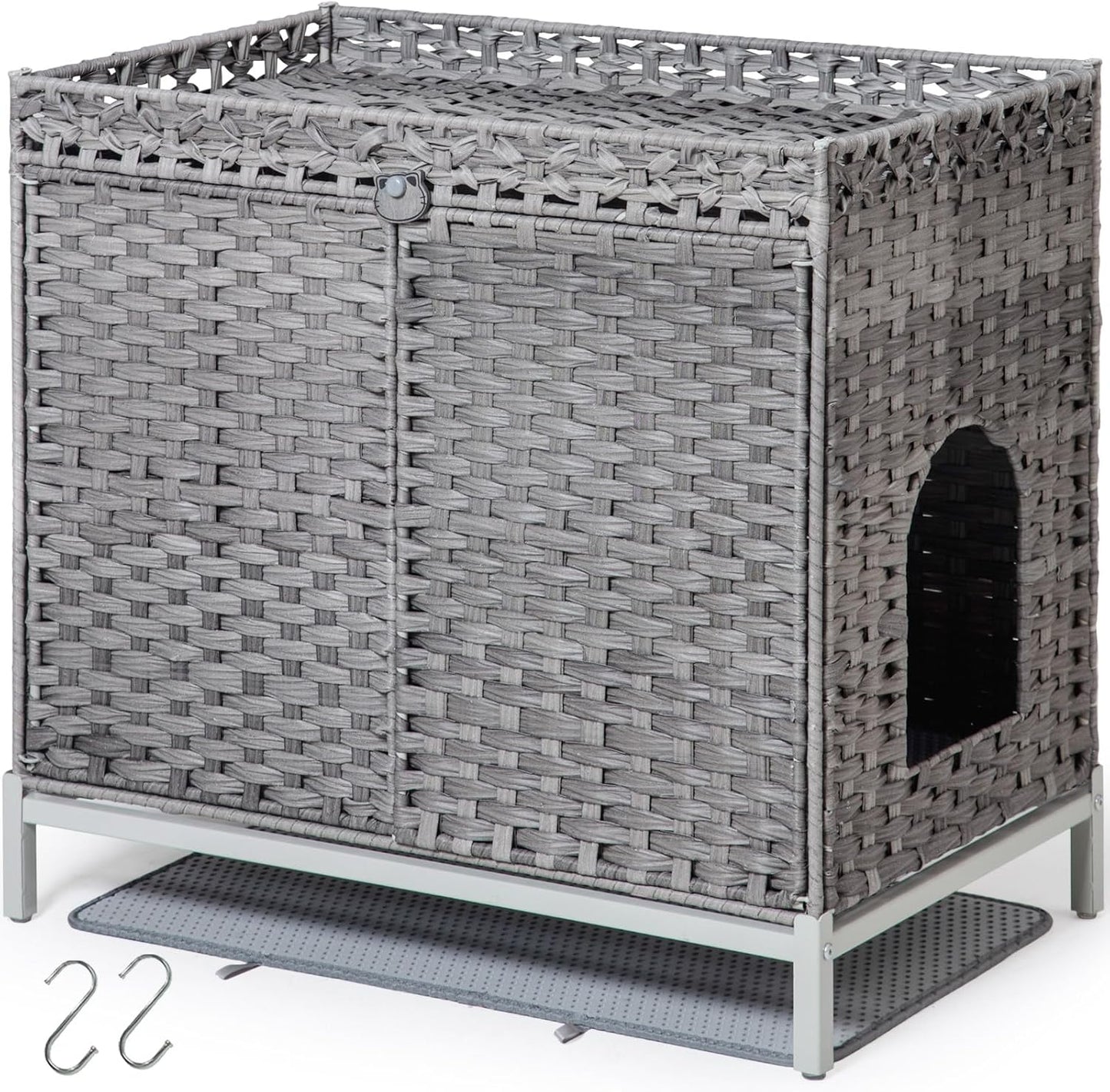 Cat Hidden Handwoven Rattan Litter Box