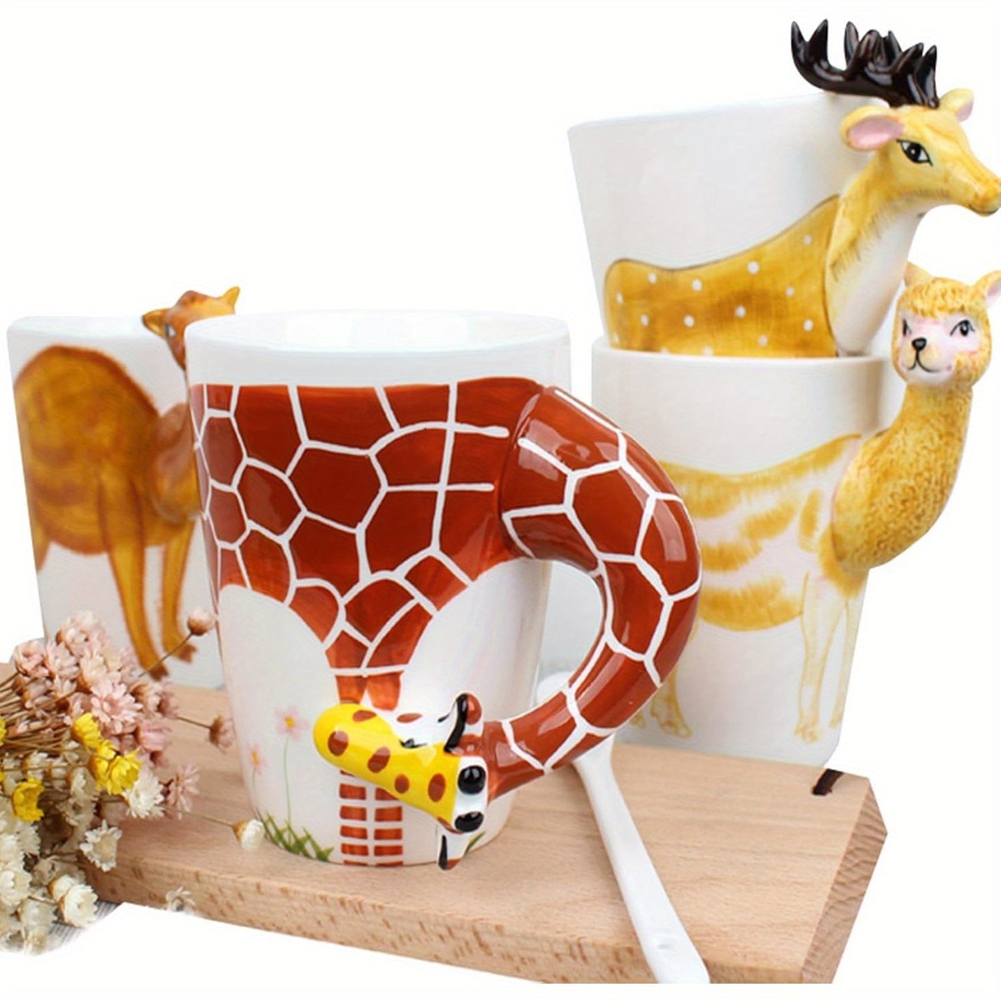Mugs Animal Giraffe Mug Gift Funny Mug Coffee Mug Ceramic 400ml Tea Mug Coffee Mug Cute Birthday Gift for Boyfriend Boys Women Men