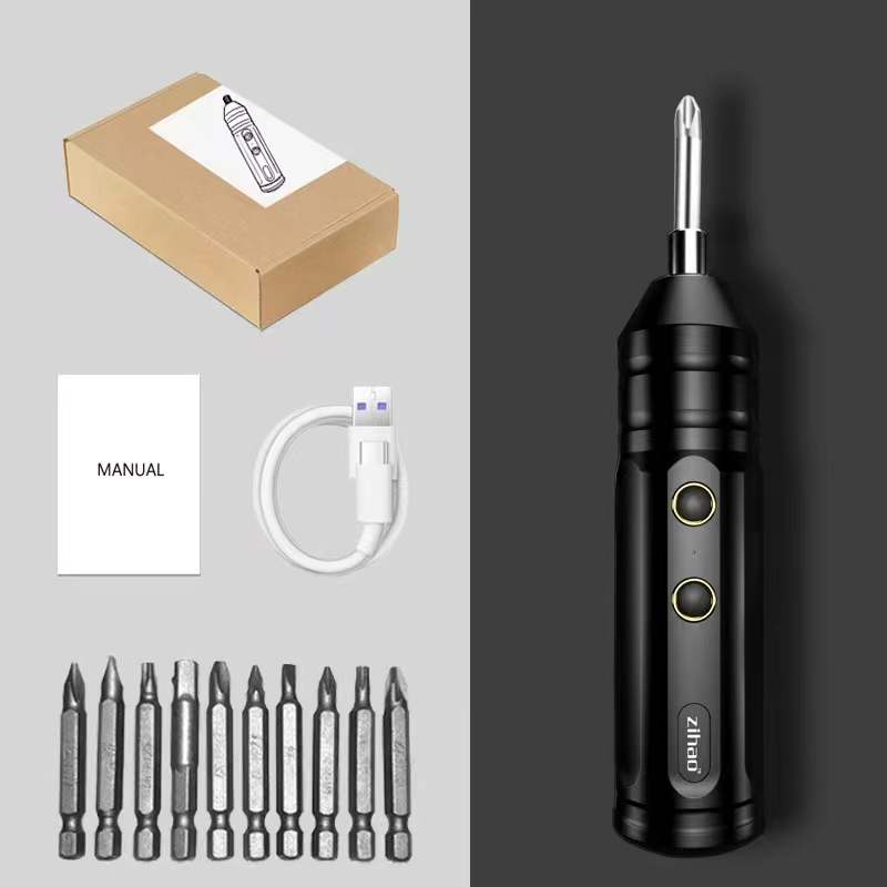 Portable Rechargeable Electric Screwdriver with Drill Bits - Compact & Powerful