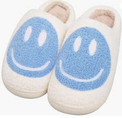 Warm Smile - face Indoor Slippers - Soft Plush Material with Adorable Design