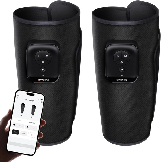 Comfytemp Cordless Leg Massager for Circulation and Pain Relief, Father's Day Gift for Dad Men Women, FSA HSA Eligible Rechargeable Calf Massager with Heat and Compression (Fits Calf Size up to 18")