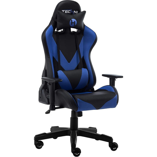 Gaming Esports Chair, Reclining, Height and Tilt Adjustable, Blue