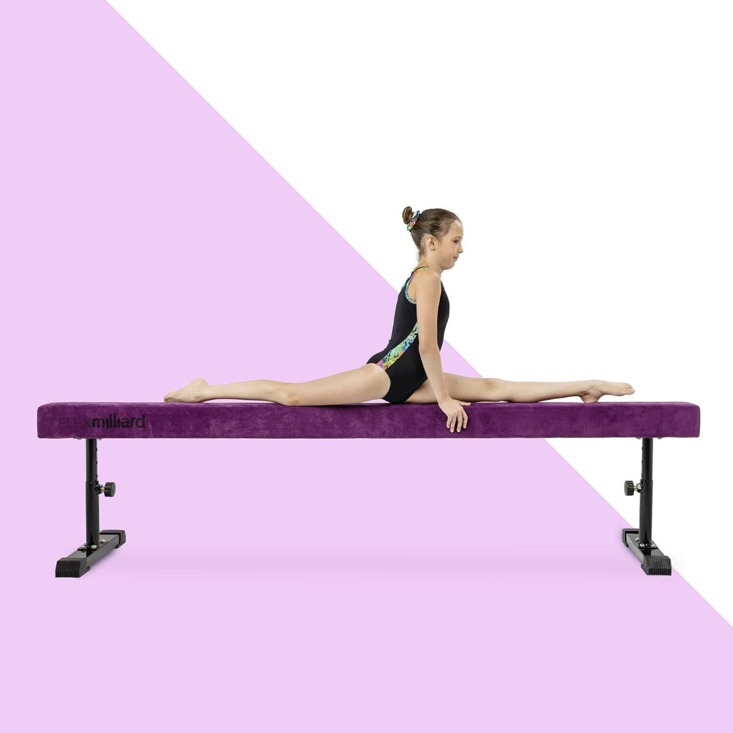 Adjustable Balance Beam, High and Low (7'7") Beam Suede Gymnastics Competition