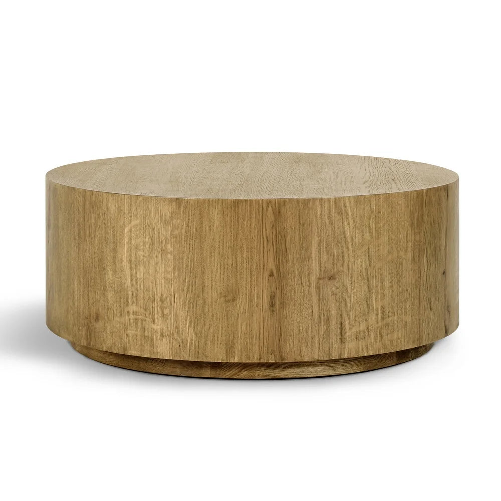 Layne 42" Round Coffee Table by Kosas Home - Light Brown