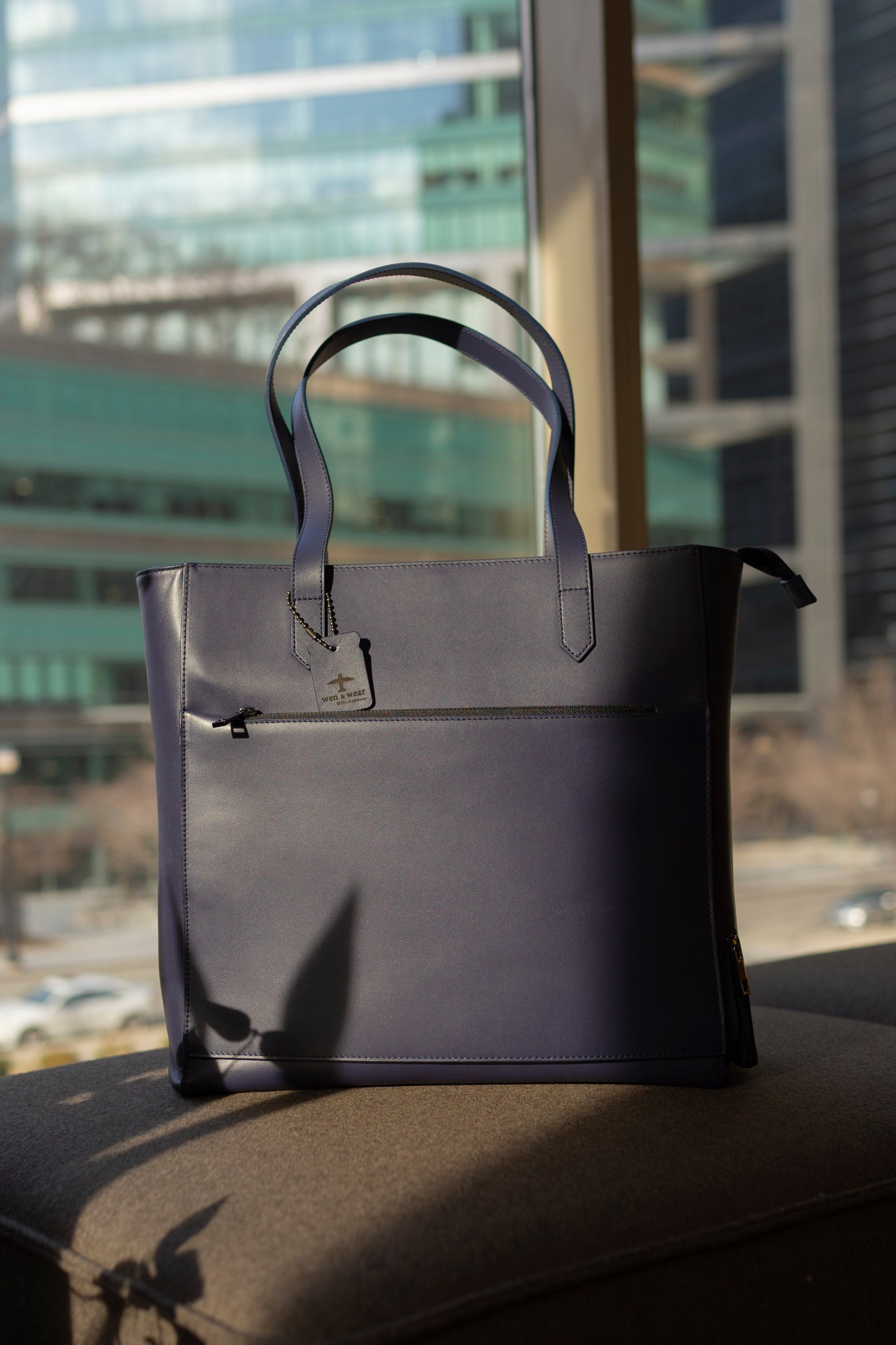 Wen & Wear | Genuine Leather Structured Tote Bag