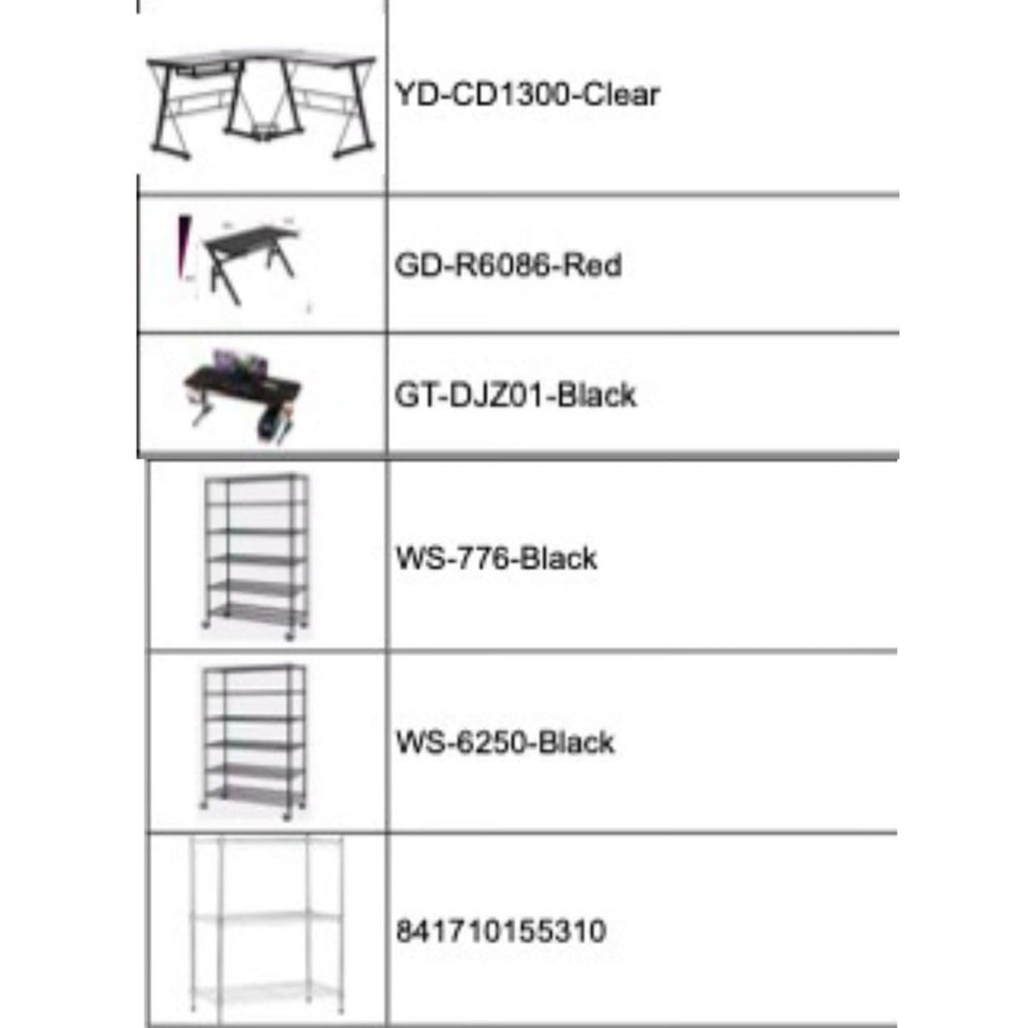 Returned Furniture Blind Pallets