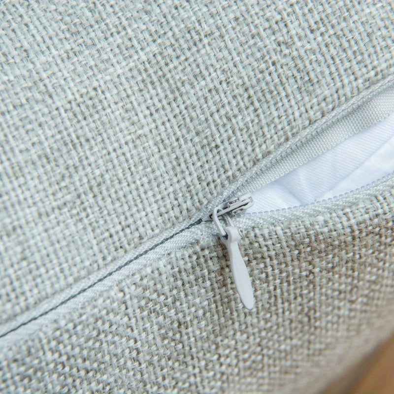 Set of 4 Light Soft Linen Pillow Covers. Ideal for Sofa, Bed, Chair. Skin - friendly, perfect for Nordic - style homes