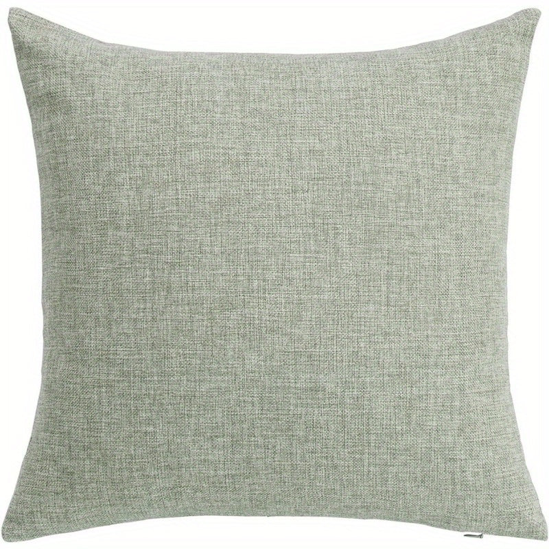Set of 4 Light Soft Linen Pillow Covers. Ideal for Sofa, Bed, Chair. Skin - friendly, perfect for Nordic - style homes