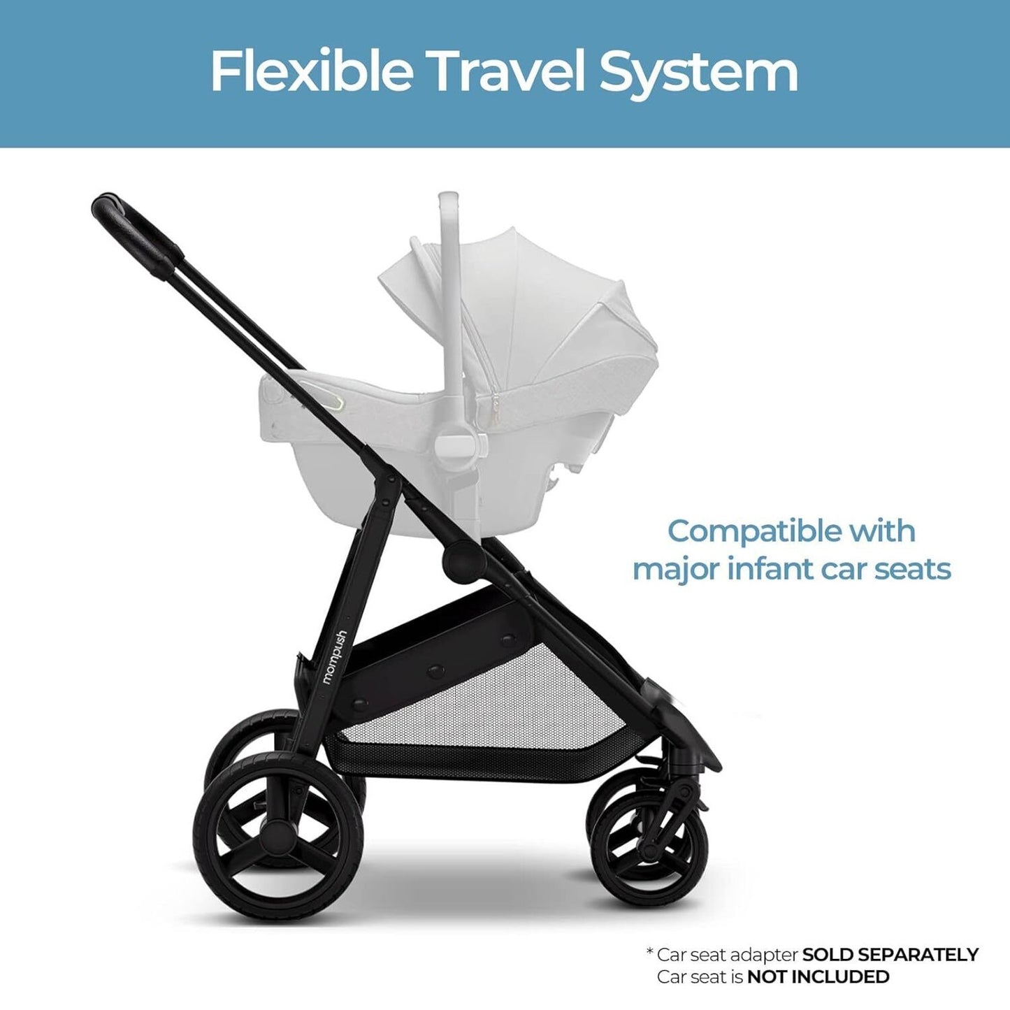 Mompush Wiz 2-in-1 Convertible Baby Stroller with Bassinet Mode