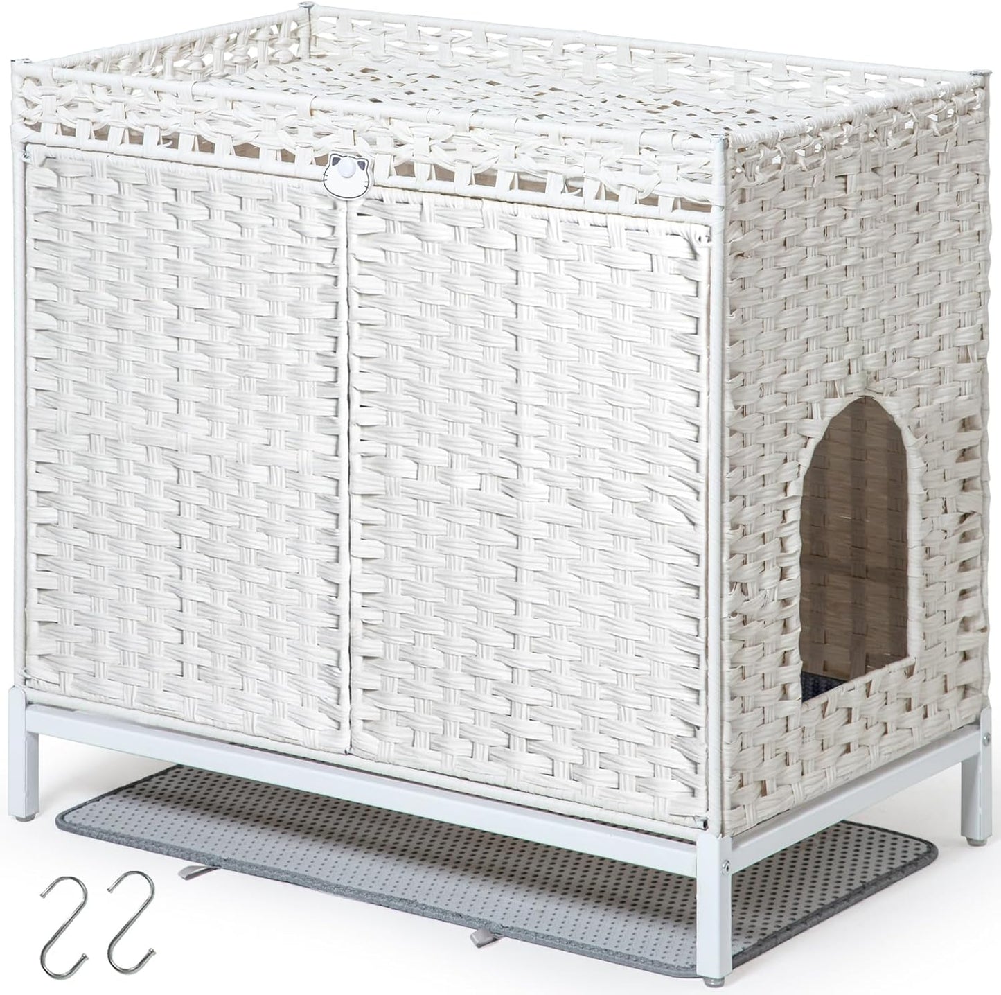 Cat Hidden Handwoven Rattan Litter Box
